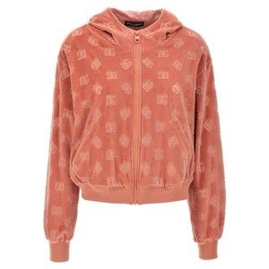 Dolce & Gabbana Chenille Hoodie With Dg Jacquard Logo - NWT